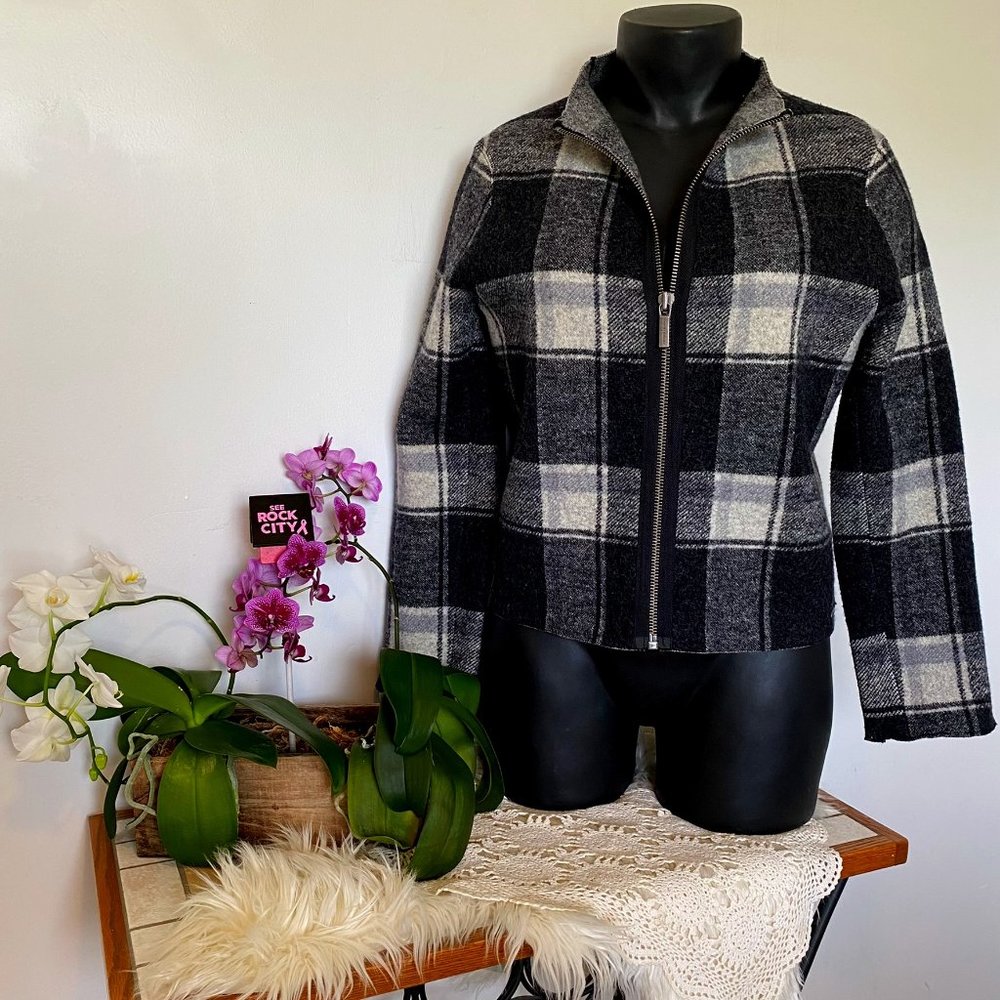 A/X Armani Exchange Wool Plaid Jacket